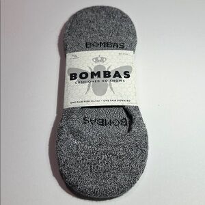 Bombas Gray Cushioned No-Show unisex Socks NEW